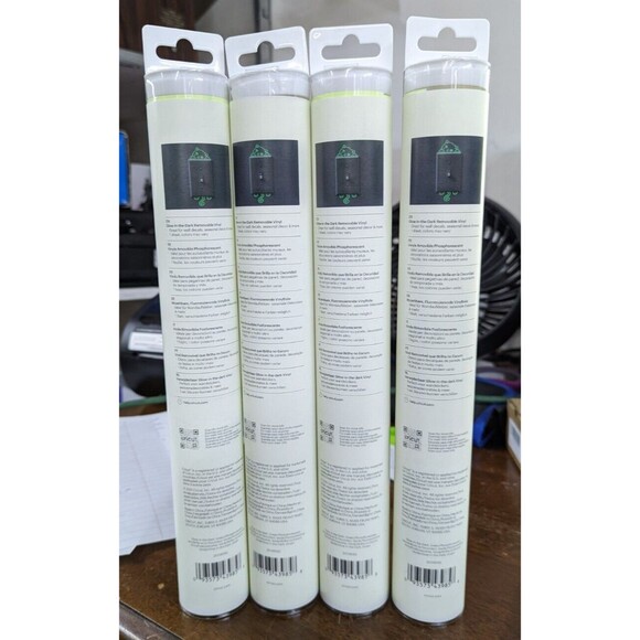 (4 Set) Cricut Removable Vinyl Glow in The Dark 12"X24" Matte 2ft - Picture 2 of 3